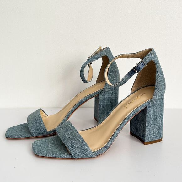 J. McLaughlin Shoes - J. Mclaughlin Esme Denim Block Heels Blue Size 9